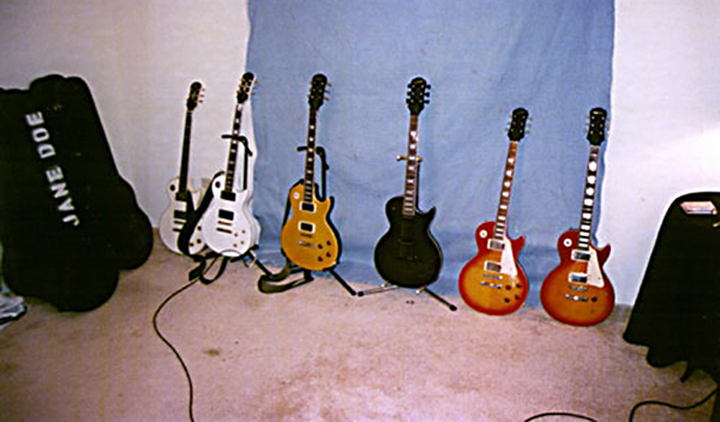 Collection Of Les Paul Guitars