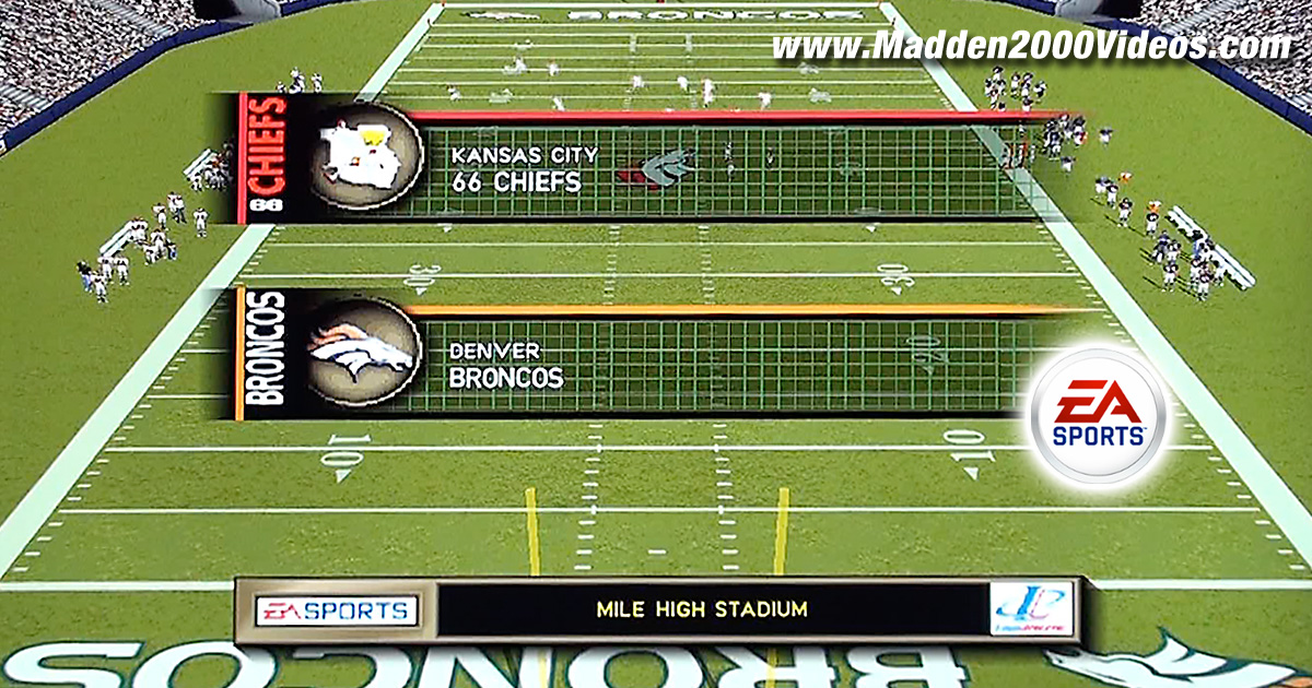 Madden NFL 2000 Football 1966 Chiefs vs 1999 Broncos Video