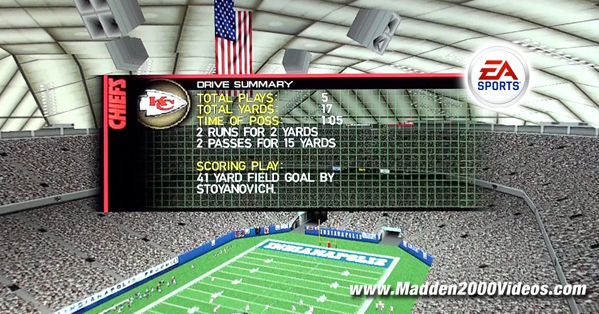 Madden NFL 2000 Kansas City Chiefs at Indianapolis Colts Video