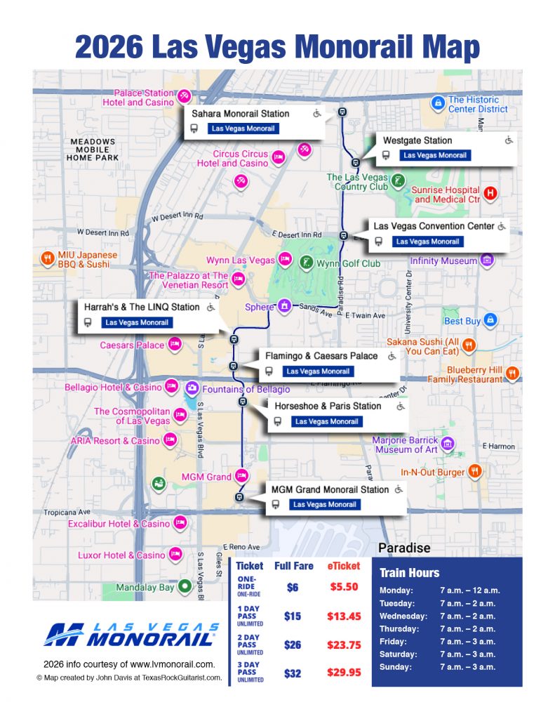 2026 Las Vegas Monorail Map