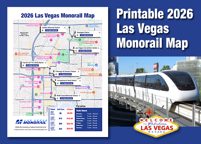 Printable 2026 Las Vegas Monorail Map