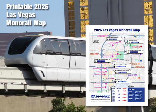 Las Vegas Monorail Train Map
