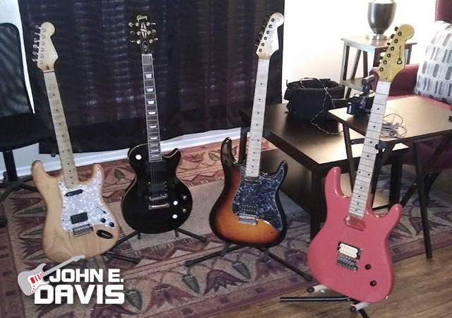 John Davis custom built guitars.