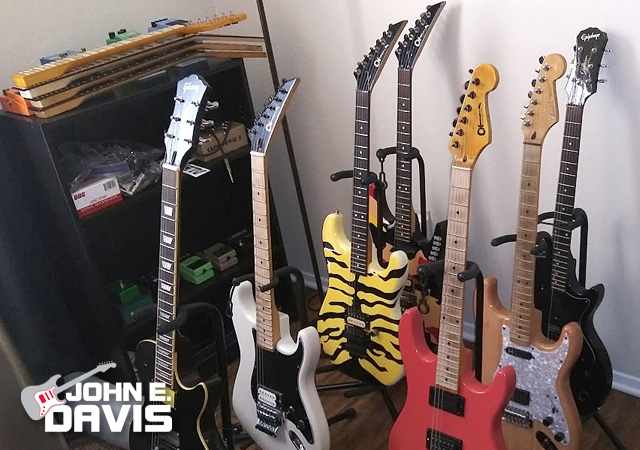 John Davis custom built guitars.