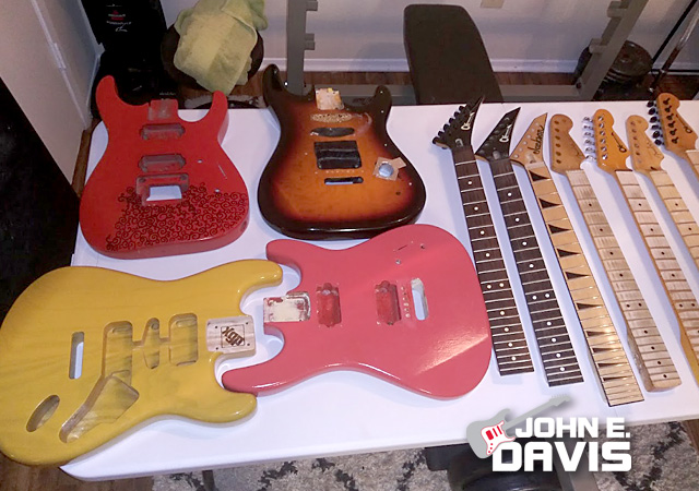 John Davis custom built guitars.