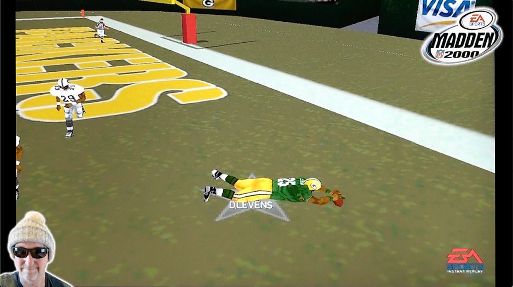 The Madden NFL 2000 Raiders vs. Packers