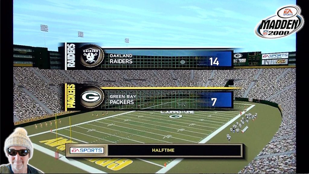 The Madden NFL 2000 Raiders vs. Packers