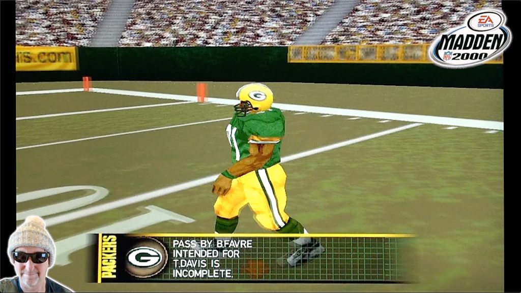 The Madden NFL 2000 Raiders vs. Packers