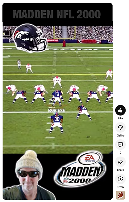 Madden NFL 2000 Broncos TE Shannon Sharpe