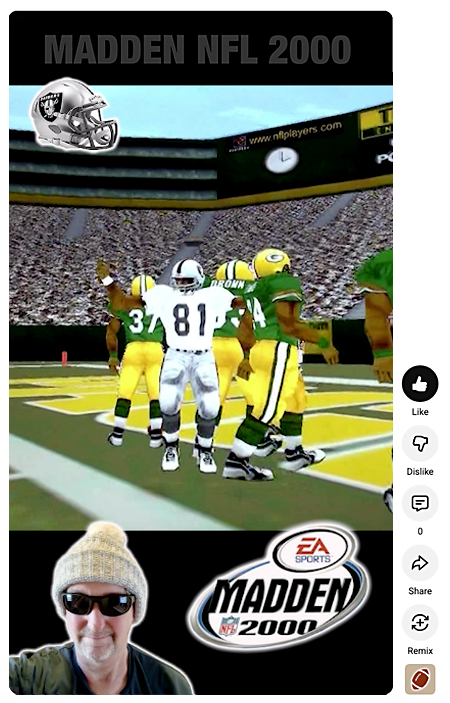 Madden NFL 2000 Raiders WR Tim Brown