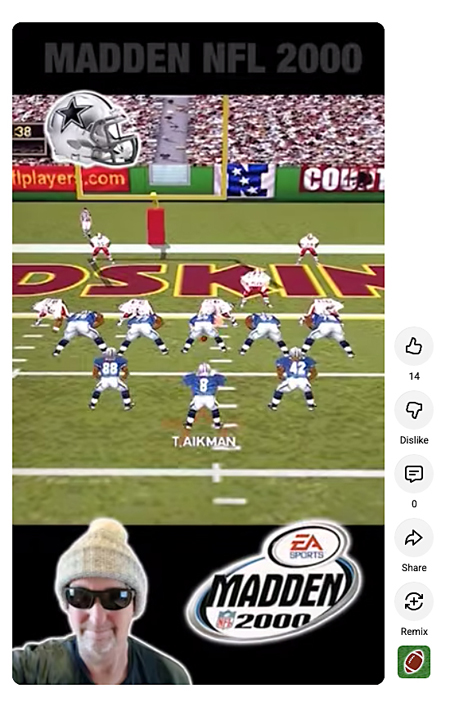 Madden NFL Dallas Cowboys QB Troy Aikman