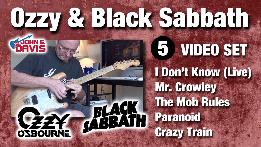 Ozzy Osbourne and Black Sabbath Five Song Video Cover Set