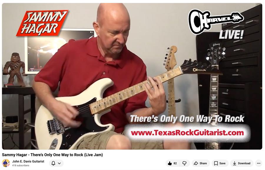Classic Rock Guitar Video Sammy Hagar There’s Only One Way to Rock